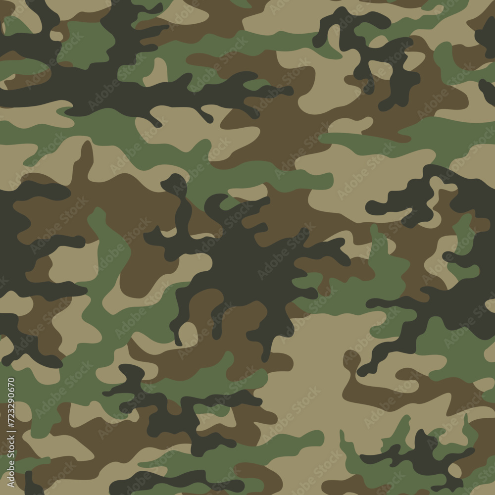 Texture camouflage military background repeat pattern, seamless green print
Texture camouflage military background repeat pattern, seamless green print