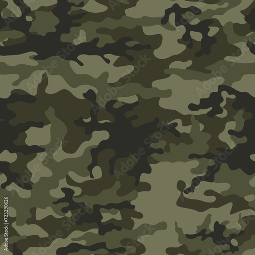 Forest camouflage vector illustration army khaki texture, hunting background camouflage