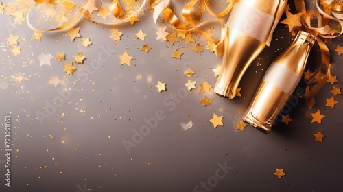 ai generative Anniversary, Happy New Year banner, template, copy space Pro Photo