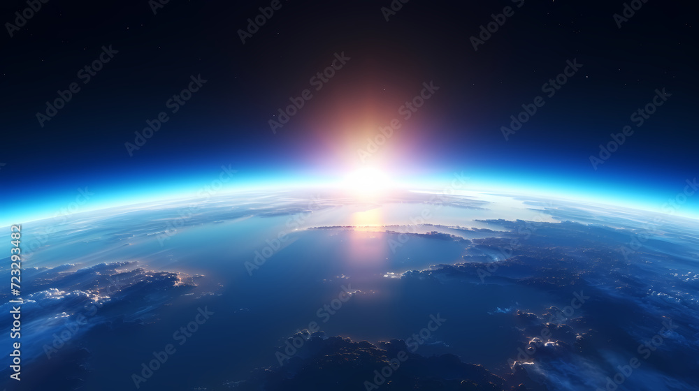 Fototapeta premium Admire our beautiful Earth from the vastness of space