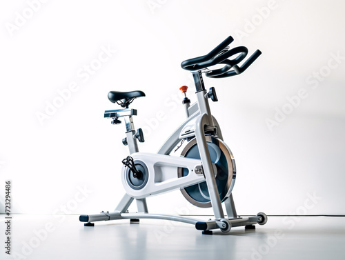 a white and black exercise bike