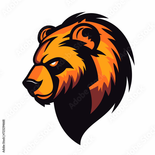 Wallpaper Mural Esport vector logo bear, icon, vector, sticker, head, sign, grizzly Torontodigital.ca