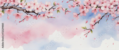 Music of Spring: Soft Watercolor Cherry Blossom Serenade