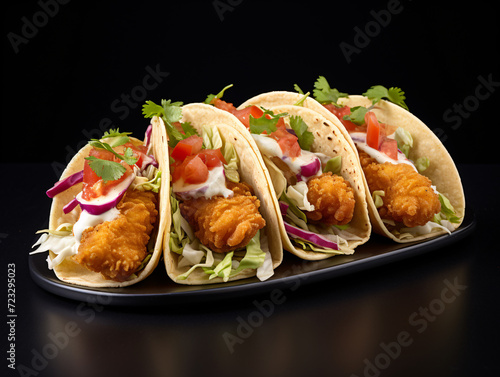 a plate of fish tacos
