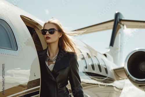 Entrepreneur Taking Off On Exclusive Private Jet photo