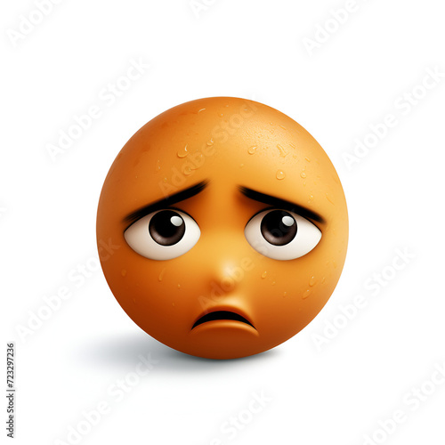 sad emoticon on a white background