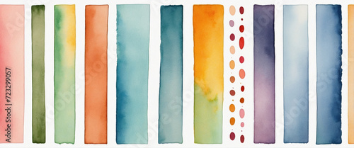 Watercolor Striped Banners: Handcrafted Design Elements for Stylish Projects