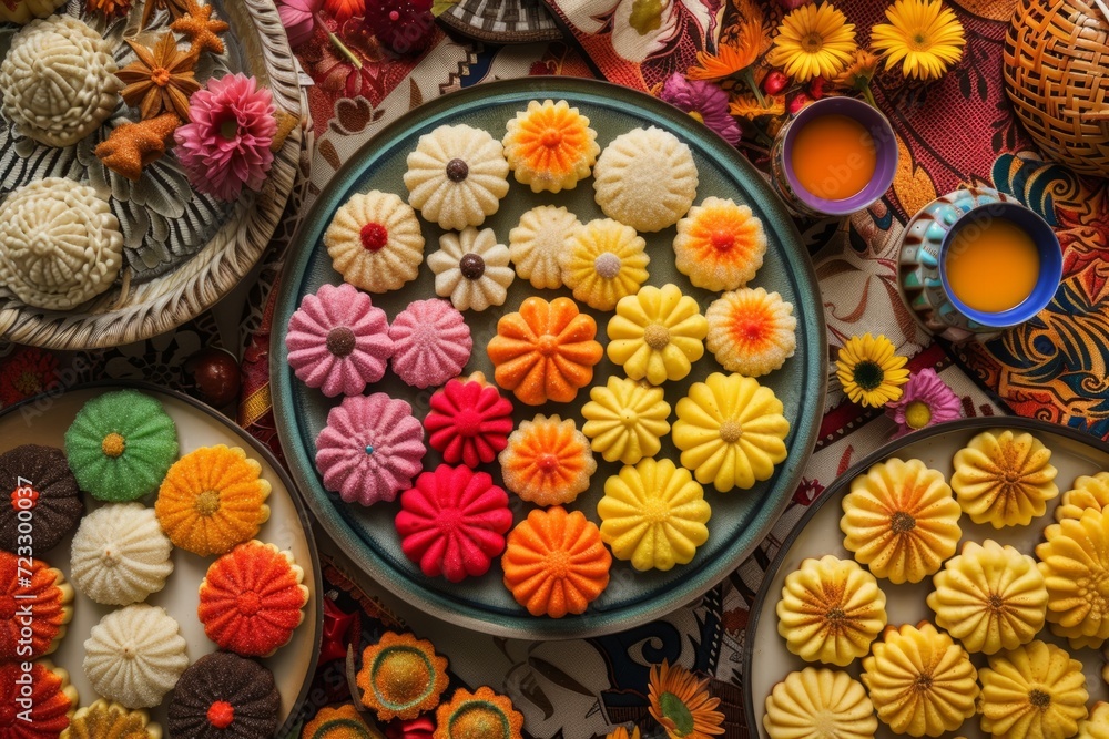 Traditional Indonesian Cookies, Kue Lebaran, Celebrate Eid With Colorful And Delicious Treats