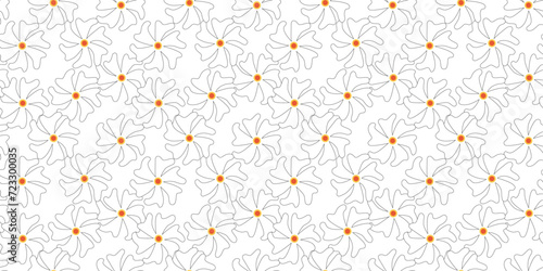 Seamless Parijat Pattern Vector Illustration Isolated on Transparent Background