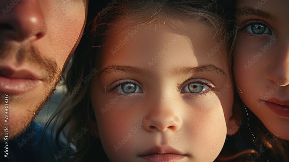 A close-up view of a child standing next to a man. This image can be used to depict a relationship between a child and an adult A close-up view of a child standing next to a man. This image can be used to depict a relationship between a child and an adult