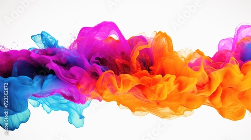 Colorful ink swirling in water, creating an abstract and vibrant image. Perfect for backgrounds, designs, and artistic projects