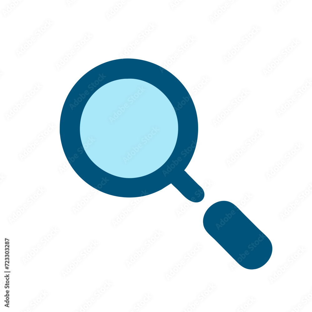colored blue magnifying glass icon colored blue magnifying glass icon