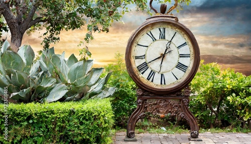 old clock in the garden