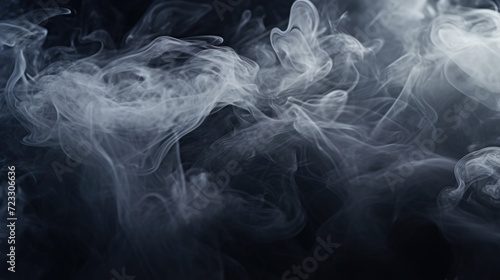 Smoke on a black background. Can be used for concepts related to mystery, darkness, or abstract ideas