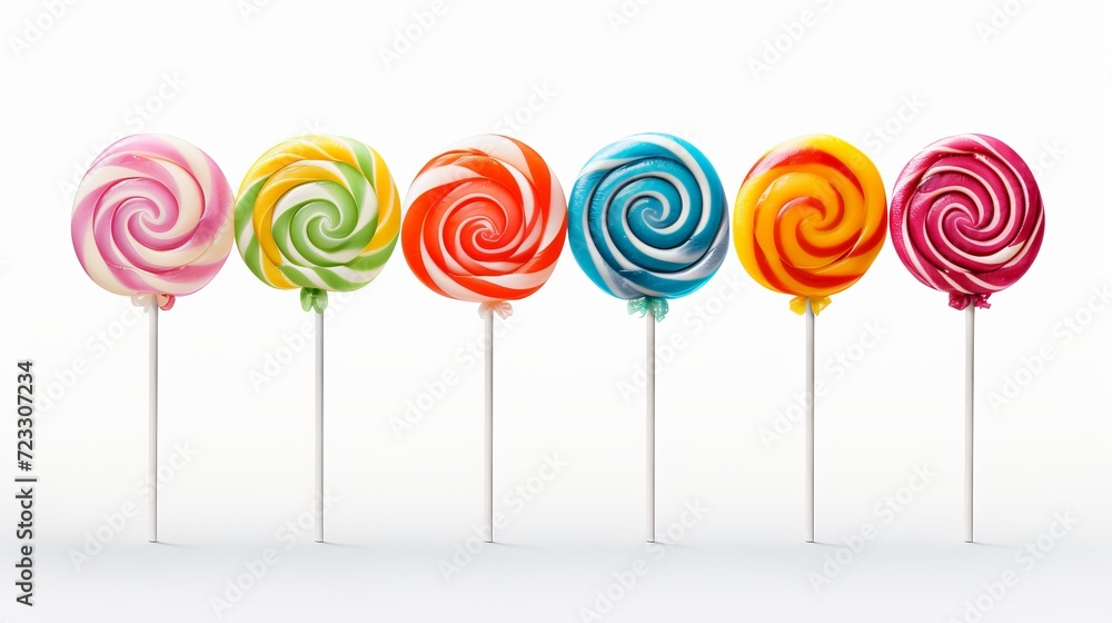 Colorful lollipops isolated on white background Colorful lollipops isolated on white background