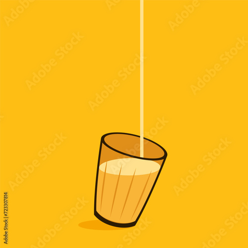 Indian hot drink vector. Indian chai icon. Chai is Indian drink. Kerala tea shop illustration vector eps. Indian Kerala roadside. Kerala tea shop line drawing. Kerala Old.