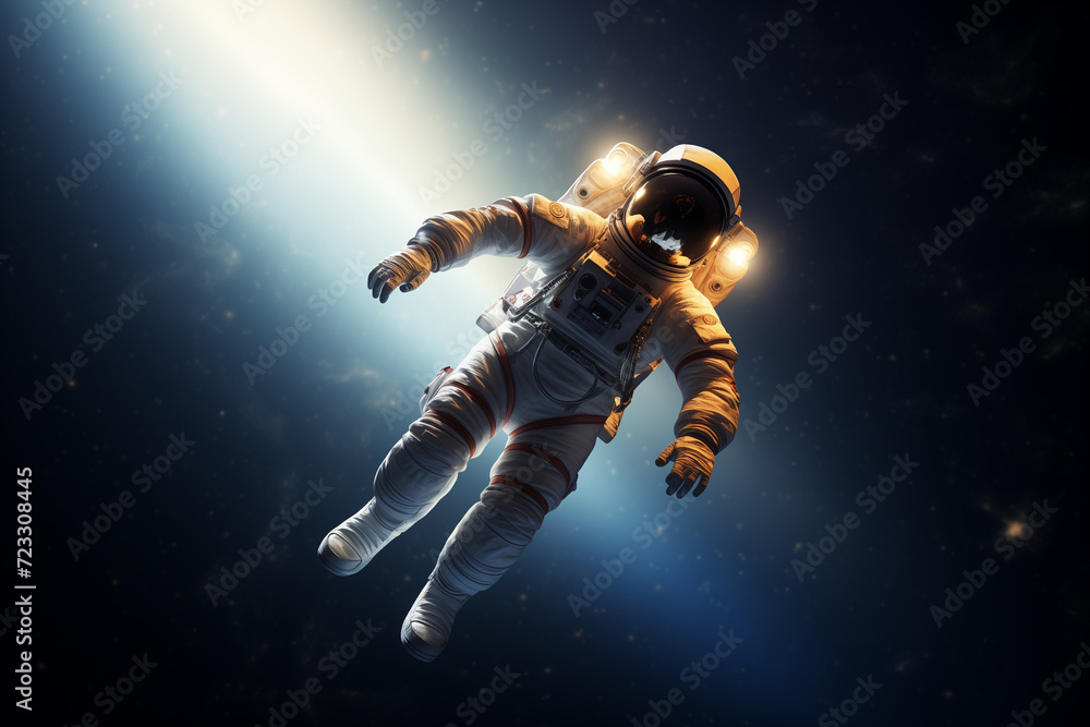 Fototapeta premium astronaut flying in the space