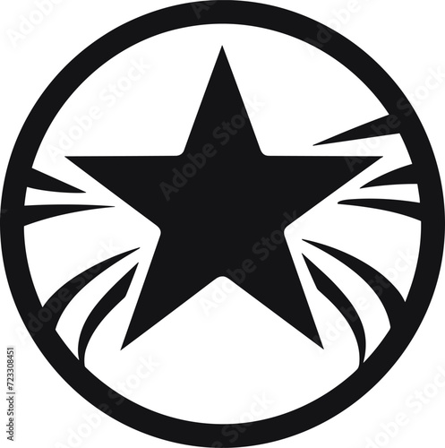 Dynamic Baseball Star Emblem Vector Design