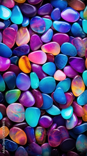The background made of beautiful multicolored pebbles.