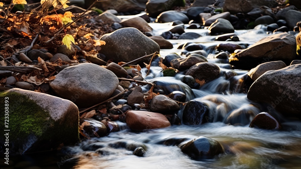 Obraz premium Creek over rocks