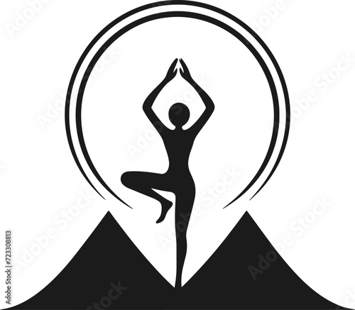 Elegant Yoga Silhouette Vector Design