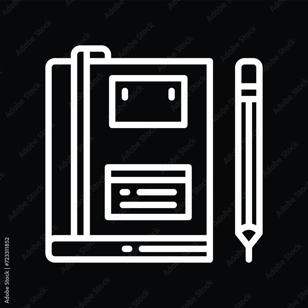 notebook icon for your website, mobile, presentation, and logo design. notebook icon for your website, mobile, presentation, and logo design.