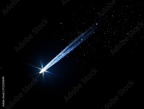 a shooting star in space
