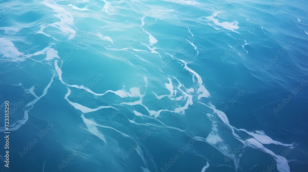 Aerial view of beautiful beach, simple, calm composition in clear blue Aerial view of beautiful beach, simple, calm composition in clear blue