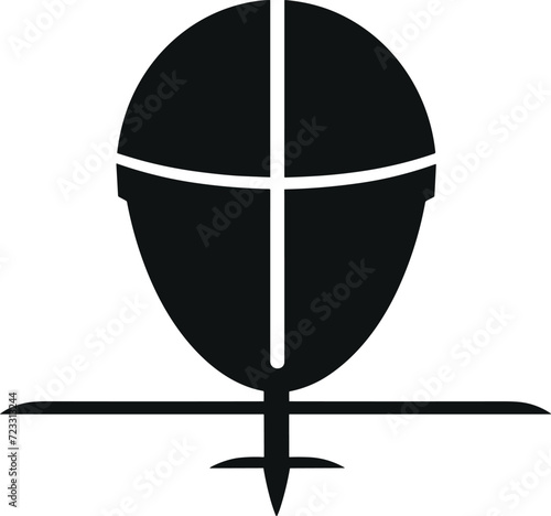  Geometric Fencing Mask Vector Design