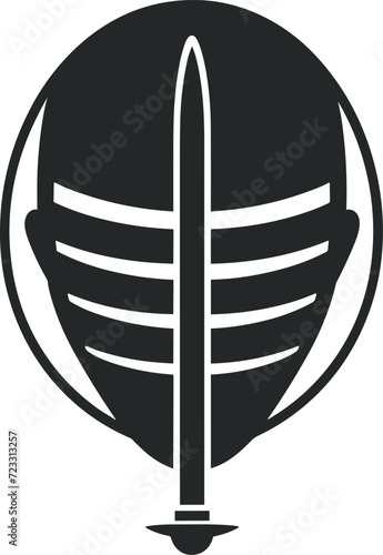 Simplified Fencing Helmet Vector Icon