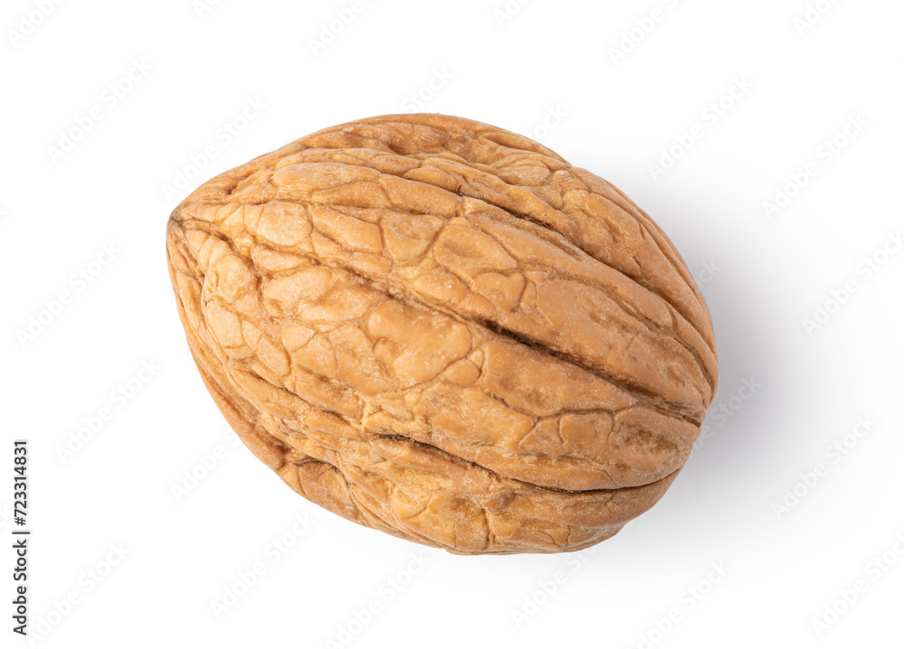 Walnut on white background