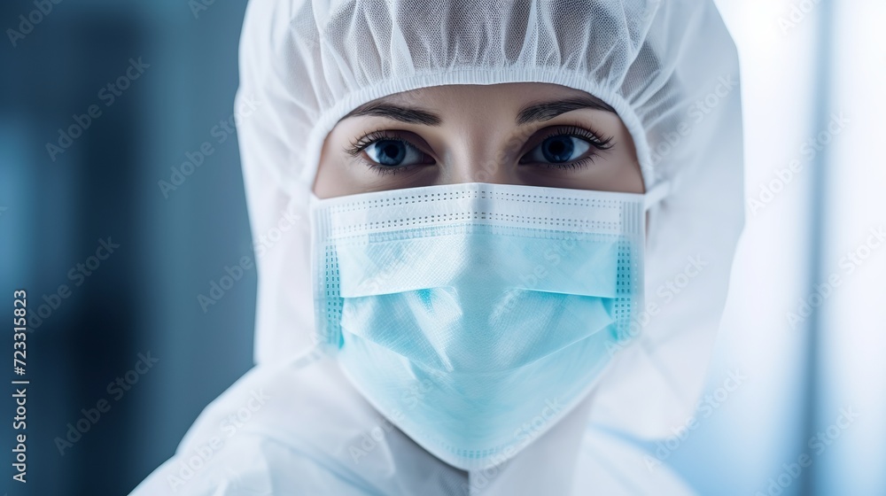 Front view female doctor in protective suit and with mask holding samples on a white background medicine health pandemic virus coronavirus Front view female doctor in protective suit and with mask holding samples on a white background medicine health pandemic virus coronavirus