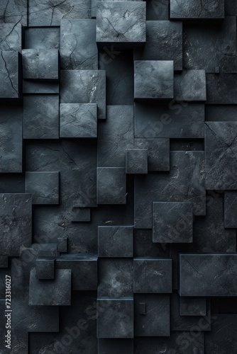 Abstract dark metal 3D background © olegganko