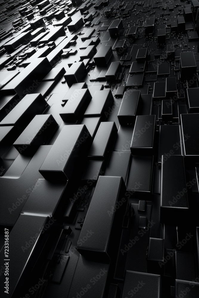 Obraz premium Abstract dark metal 3D background