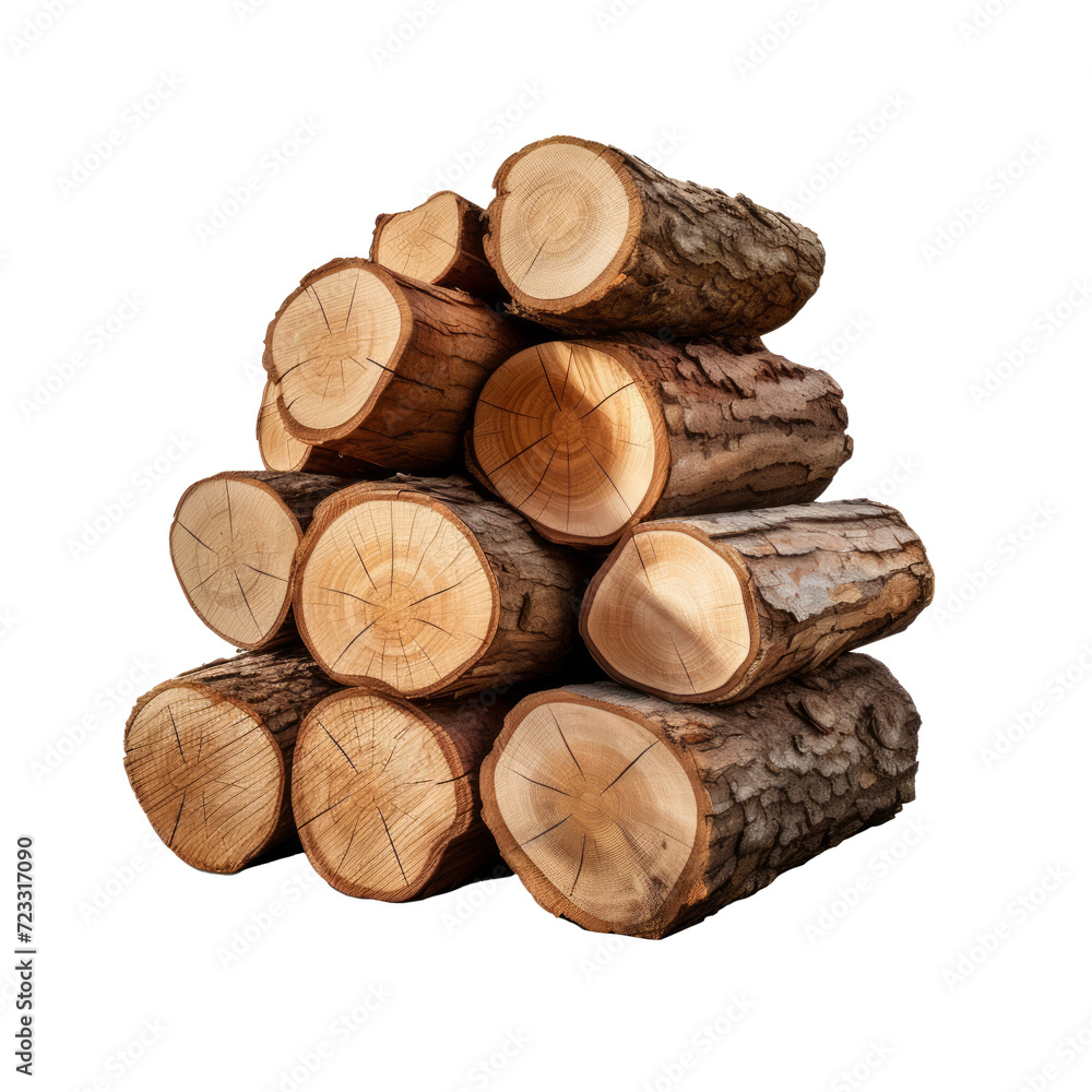 Firewood stack. Isolated on transparent background. Firewood stack. Isolated on transparent background.