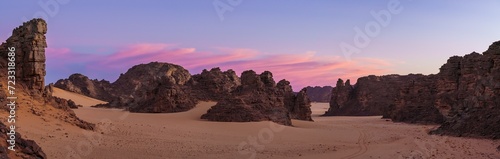 Twilight hues over the Djanet Rouge landscape photo