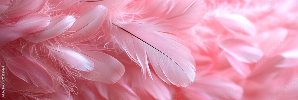 Beautiful background of pink feathers