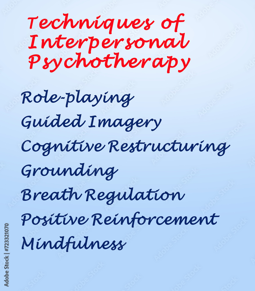 Seven Techniques of Interpersonal Psychotherapy