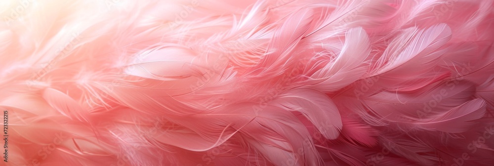 Beautiful background of pink feathers