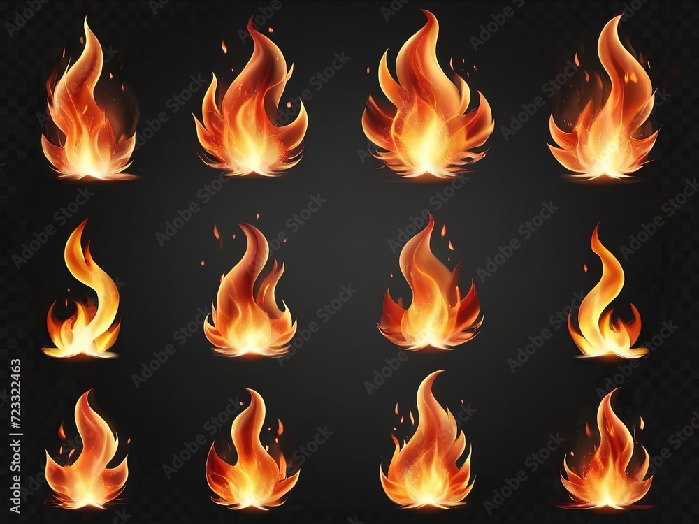 fire flames set fire flames set