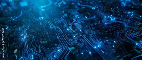 Abstract circuit board futuristic technology processing background