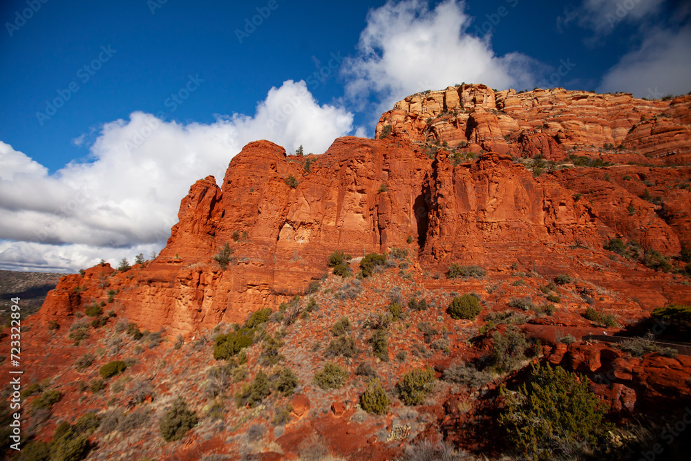 Red rock formation in the desert outside of Sedona, Arizona