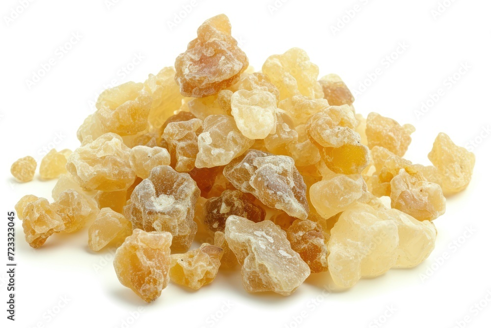 Frankincense resin photographed on white background Frankincense resin photographed on white background