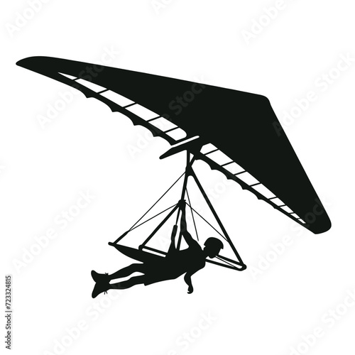 Hang Glider in Flight Silhouette