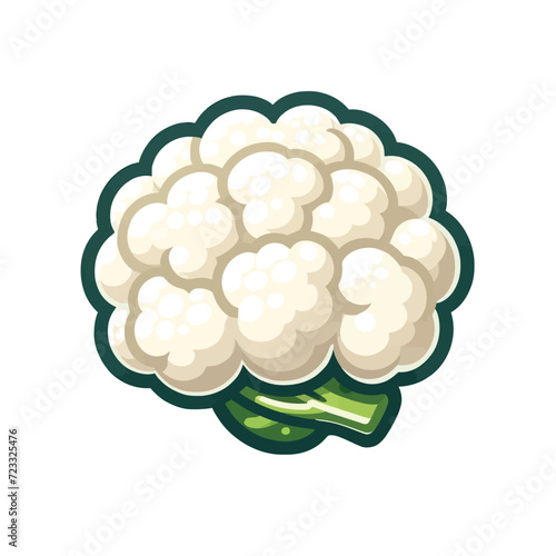Cauliflower Cartoon Vector Art