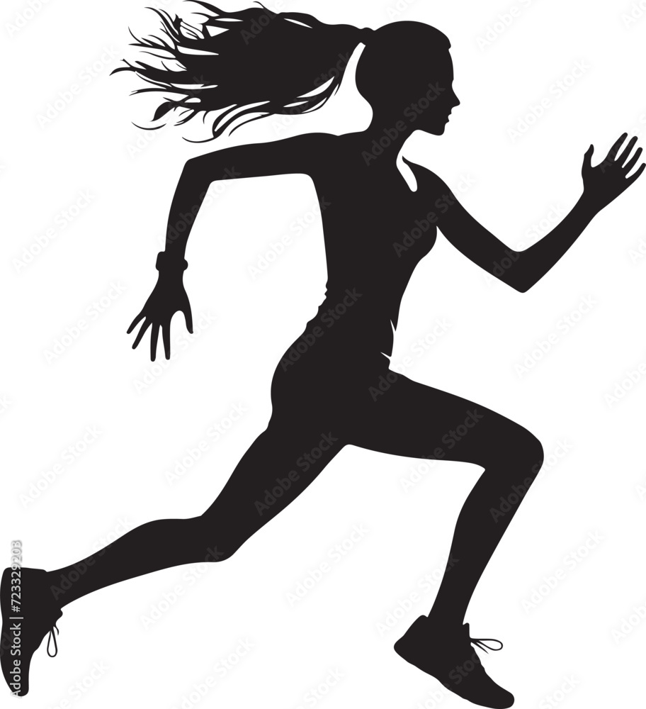 silhouette of a woman running vector illustration silhouette of a woman running vector illustration