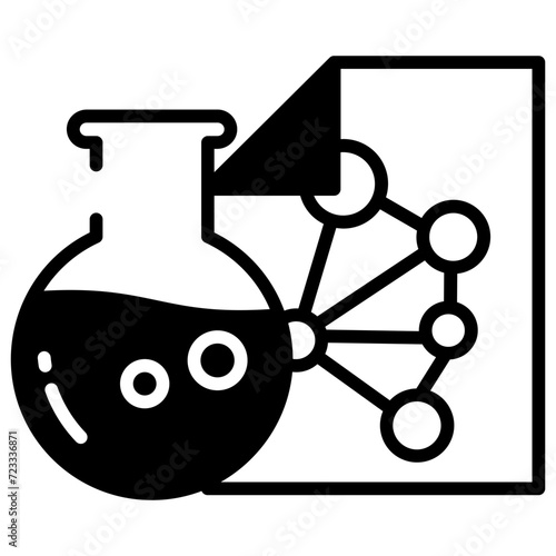 Chemistry glyph and line vector illustration