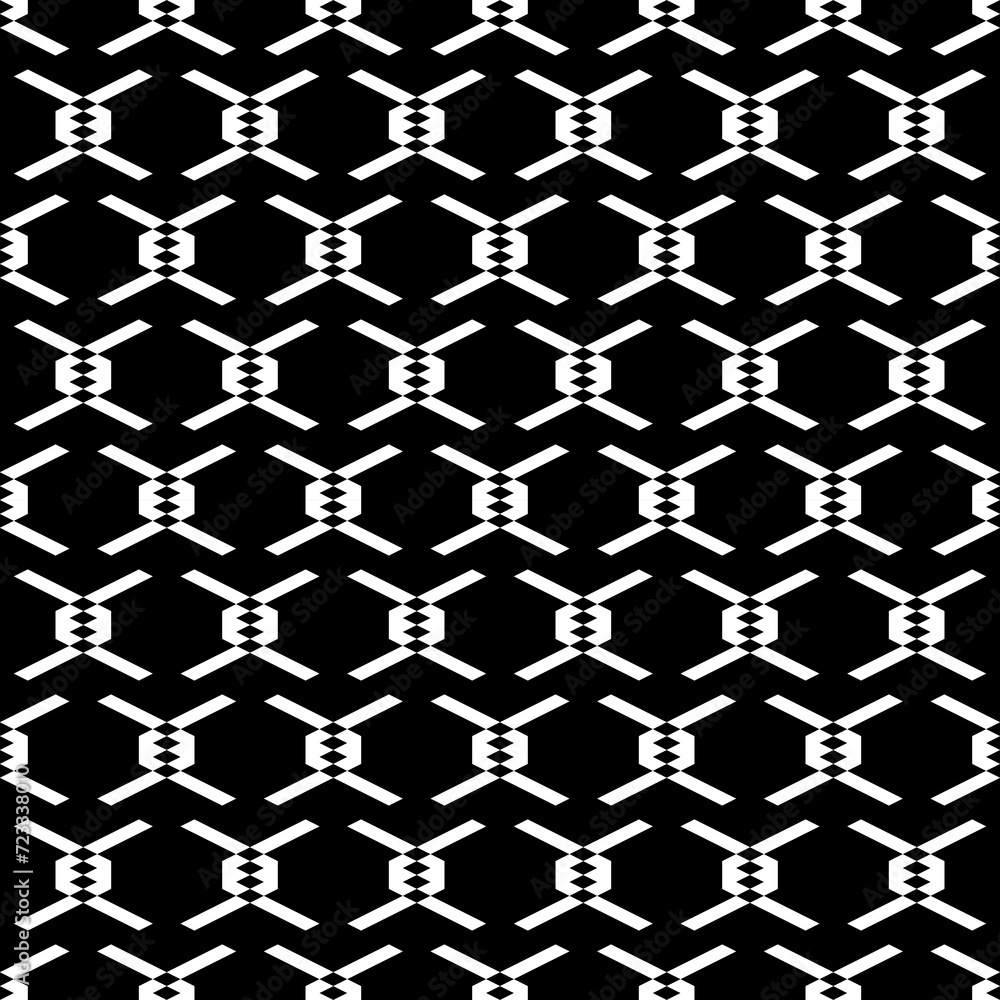 Naklejka premium Seamless pattern. Geometric backdrop. Rhombuses, parallelograms, figures ornament. Ethnic wallpaper. Simple shapes background. Folk motif. Digital paper, textile print, web design, abstract. Vector