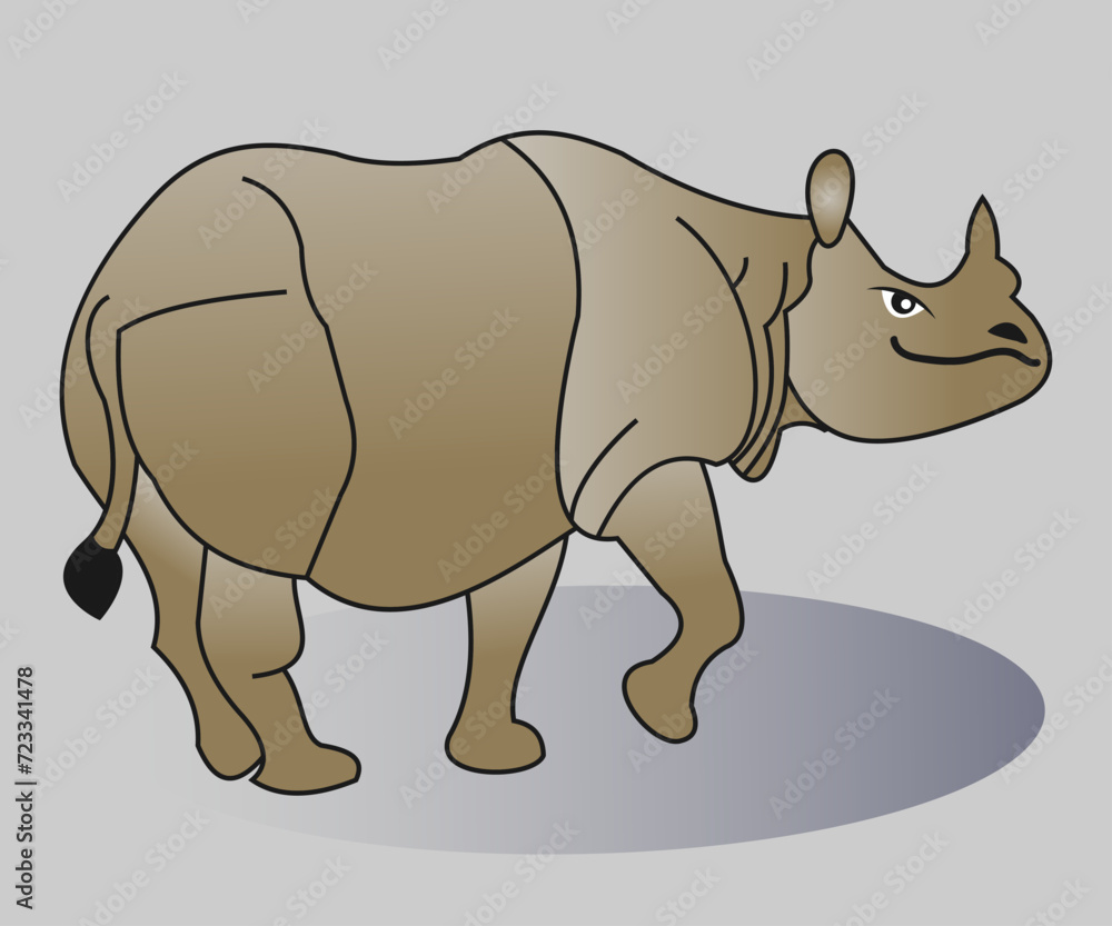 rhino cartoon illustration rhino cartoon illustration