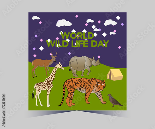 World wide life day post design